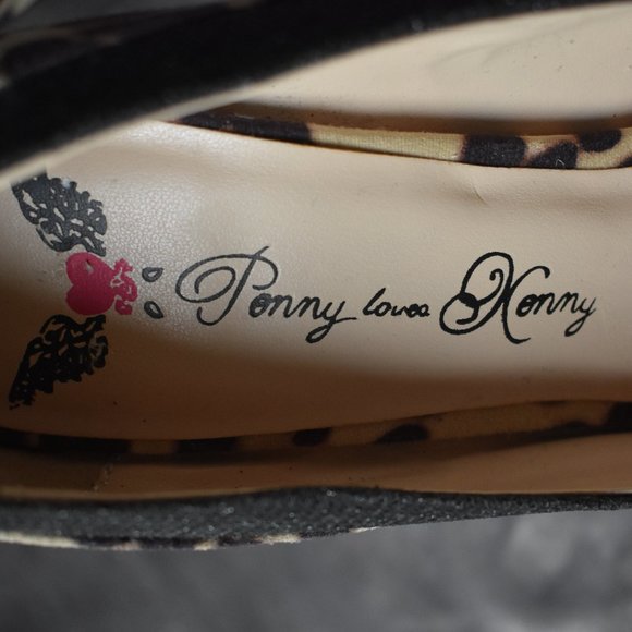 Penny Loves Kenny Cheetah Sparkle Studded Heels - Picture 7 of 15